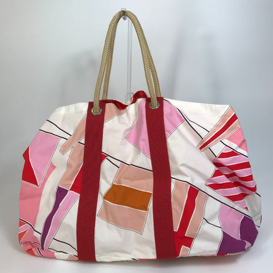 HERMES Tote Bag canvas multicolor Cabas Drapeaux au vent rope handle Women  d