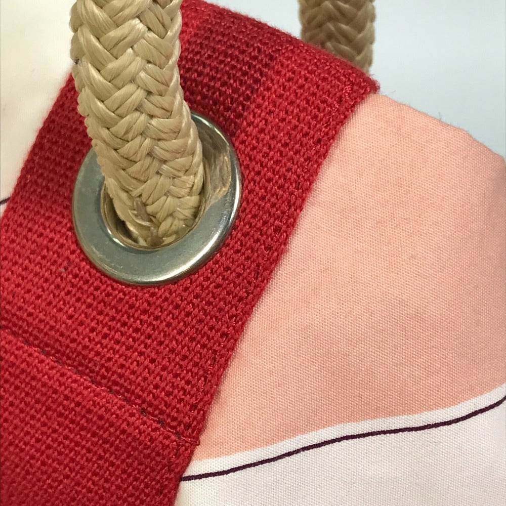 HERMES Tote Bag canvas multicolor Cabas Drapeaux au vent rope handle Women  d