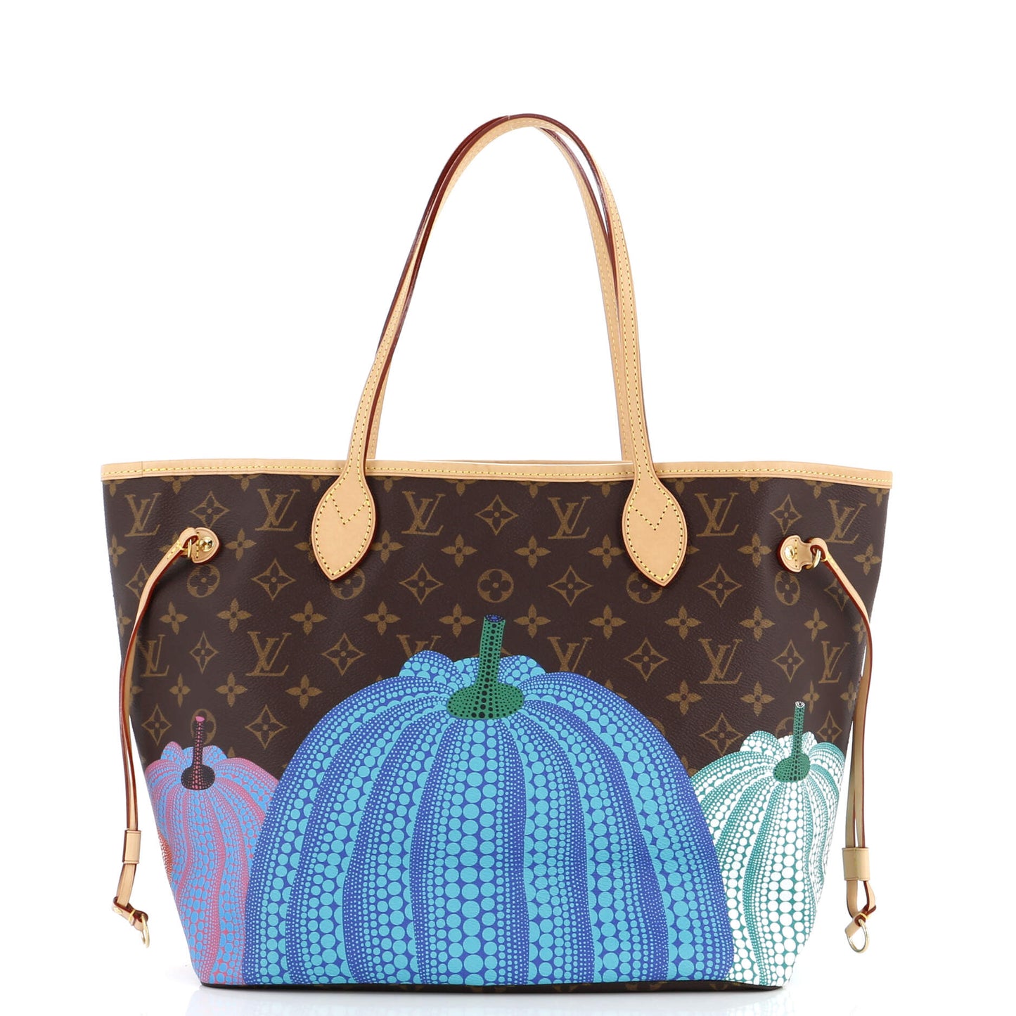 Louis Vuitton Neverfull NM Tote Yayoi Kusama Pumpkins Monogram Canvas MM