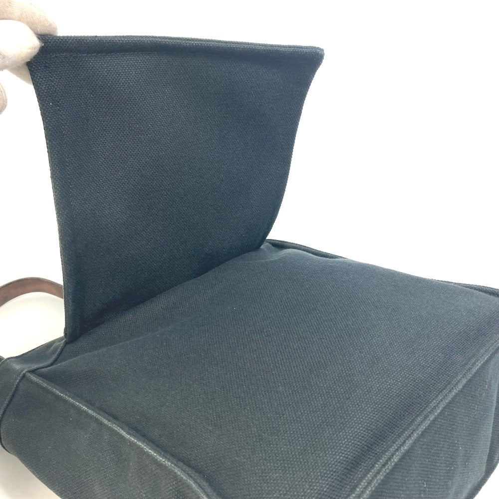 HERMES Tote Bag Canvas, Leather black Shoulder Maruwari PM Women  d