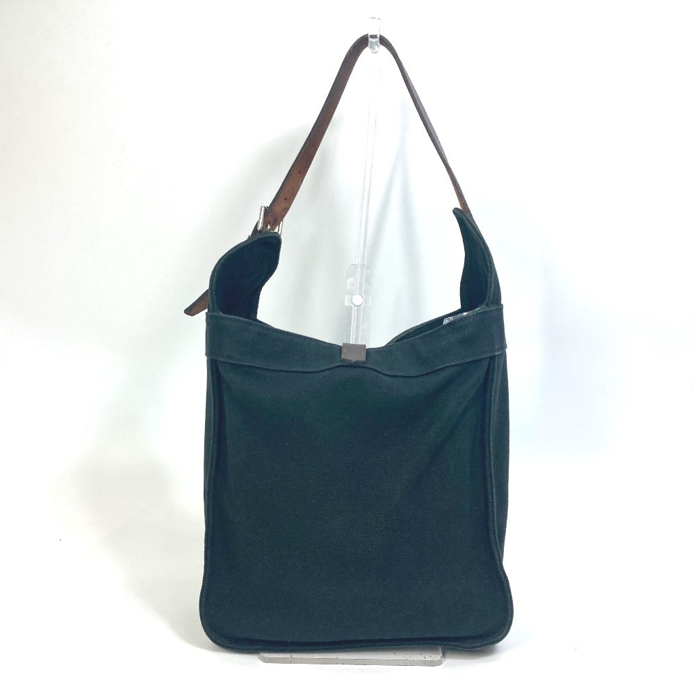 HERMES Tote Bag Canvas, Leather black Shoulder Maruwari PM Women  d
