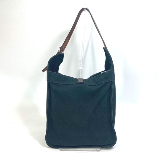 HERMES Tote Bag Canvas, Leather black Shoulder Maruwari PM Women  d