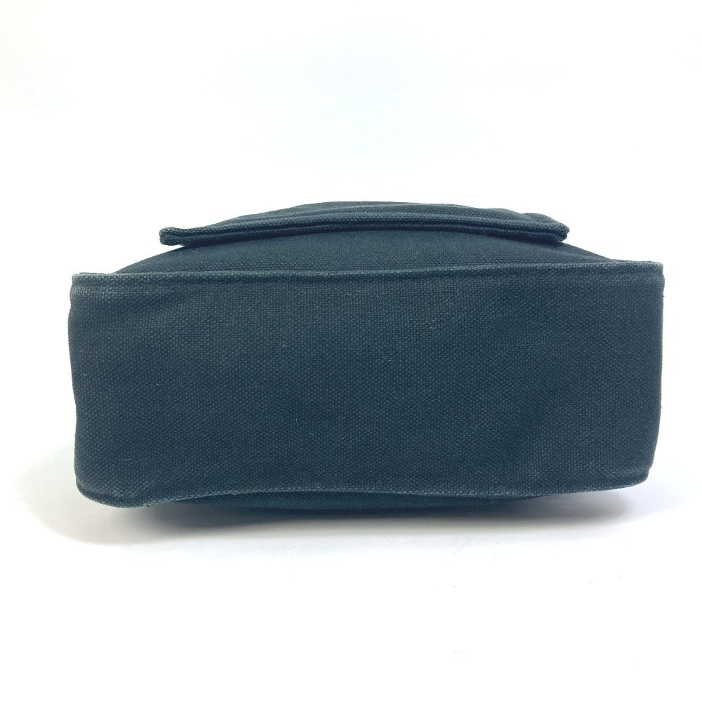 HERMES Tote Bag Canvas, Leather black Shoulder Maruwari PM Women  d