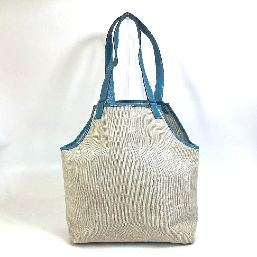 HERMES Tote Bag Toile Ash / Taurillon Clemence blue Shoulder Bag Shoulder Bag Jardine PM Women  d
