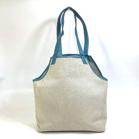 HERMES Tote Bag Toile Ash / Taurillon Clemence blue Shoulder Bag Shoulder Bag Jardine PM Women  d