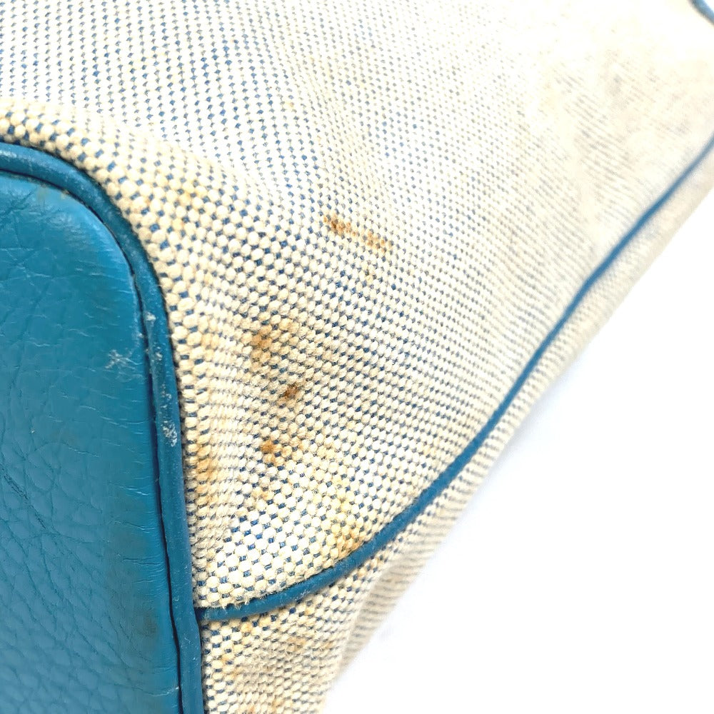 HERMES Tote Bag Toile Ash / Taurillon Clemence blue Shoulder Bag Shoulder Bag Jardine PM Women  d