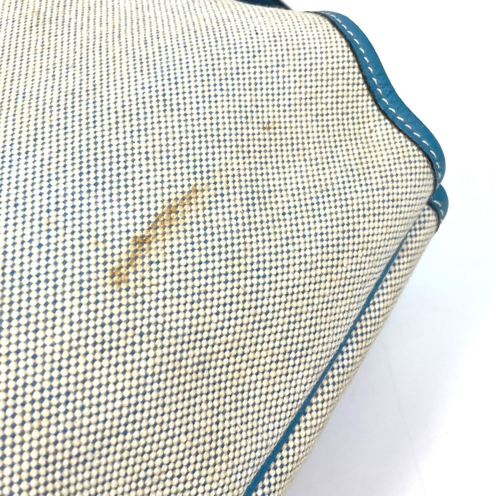 HERMES Tote Bag Toile Ash / Taurillon Clemence blue Shoulder Bag Shoulder Bag Jardine PM Women  d