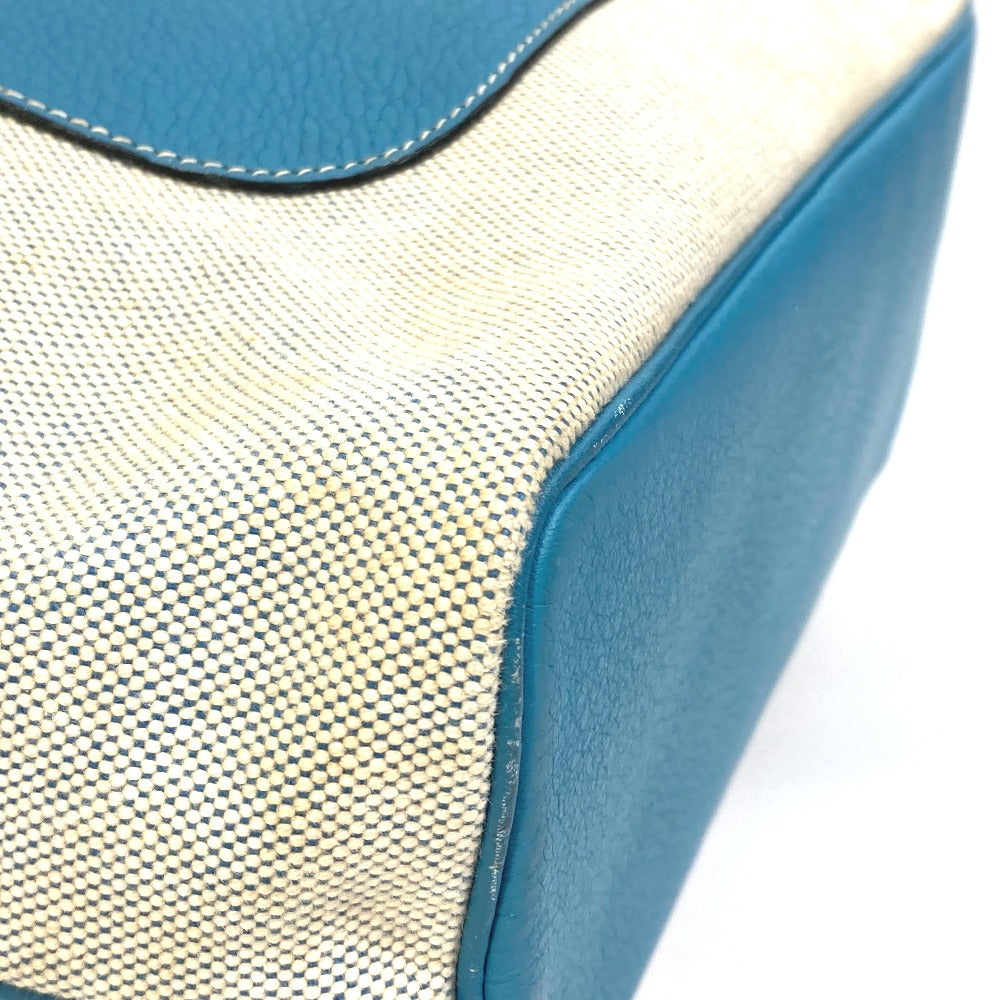 HERMES Tote Bag Toile Ash / Taurillon Clemence blue Shoulder Bag Shoulder Bag Jardine PM Women  d