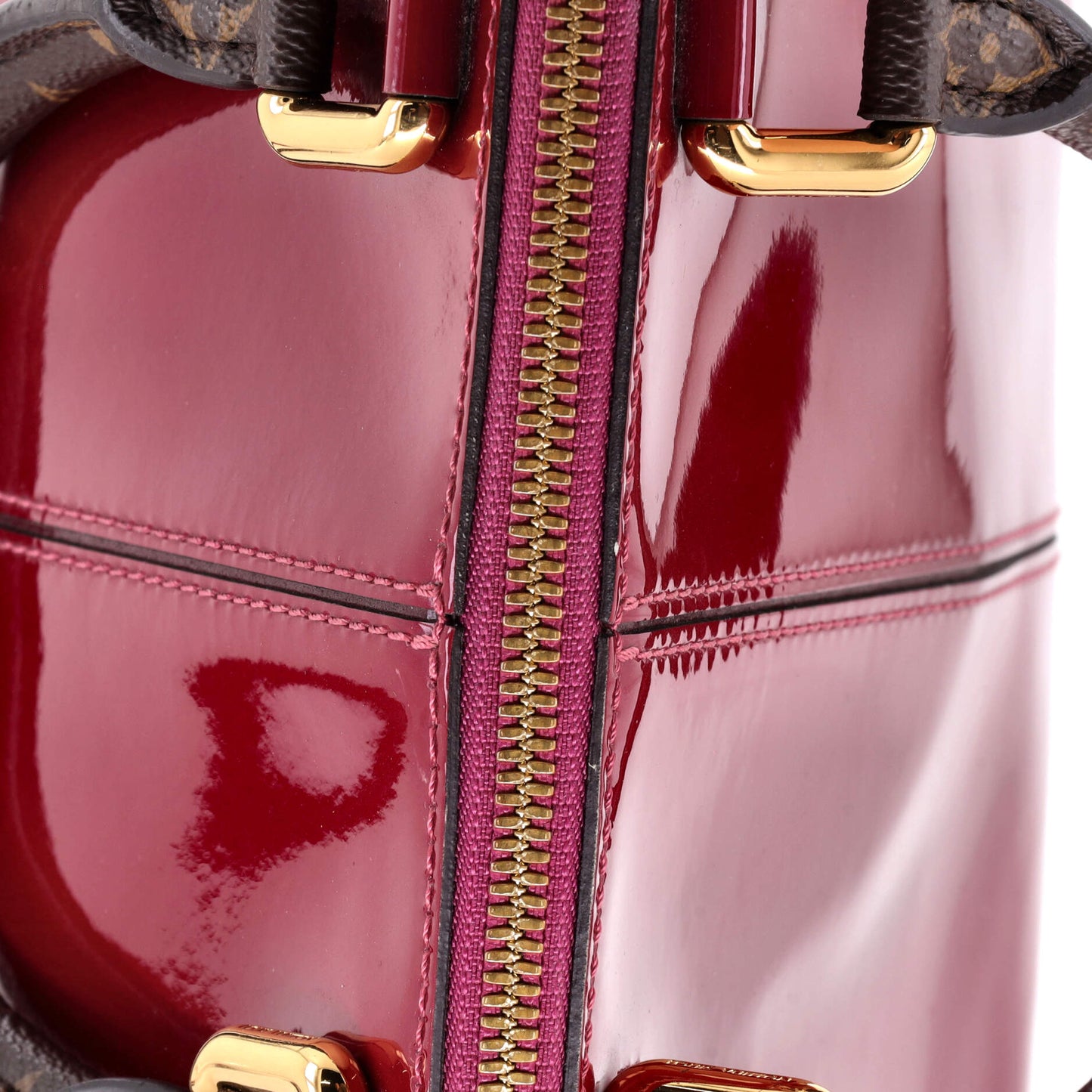 Louis Vuitton Miroir Handbag Vernis with Monogram Canvas