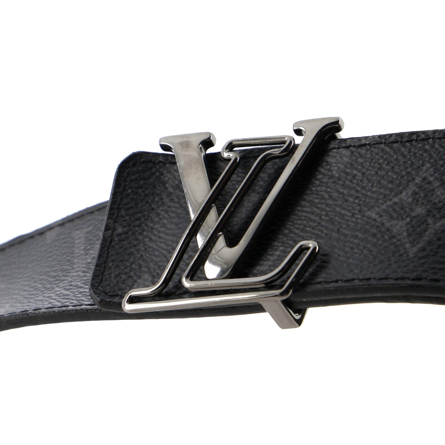 Louis Vuitton LV Line Reversible Belt Monogram Eclipse Canvas and Leather Wide 90