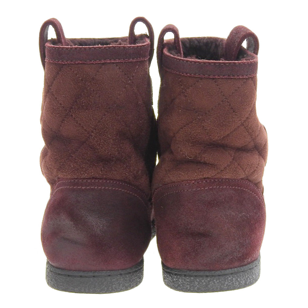 Chanel Quilting Suede Boots