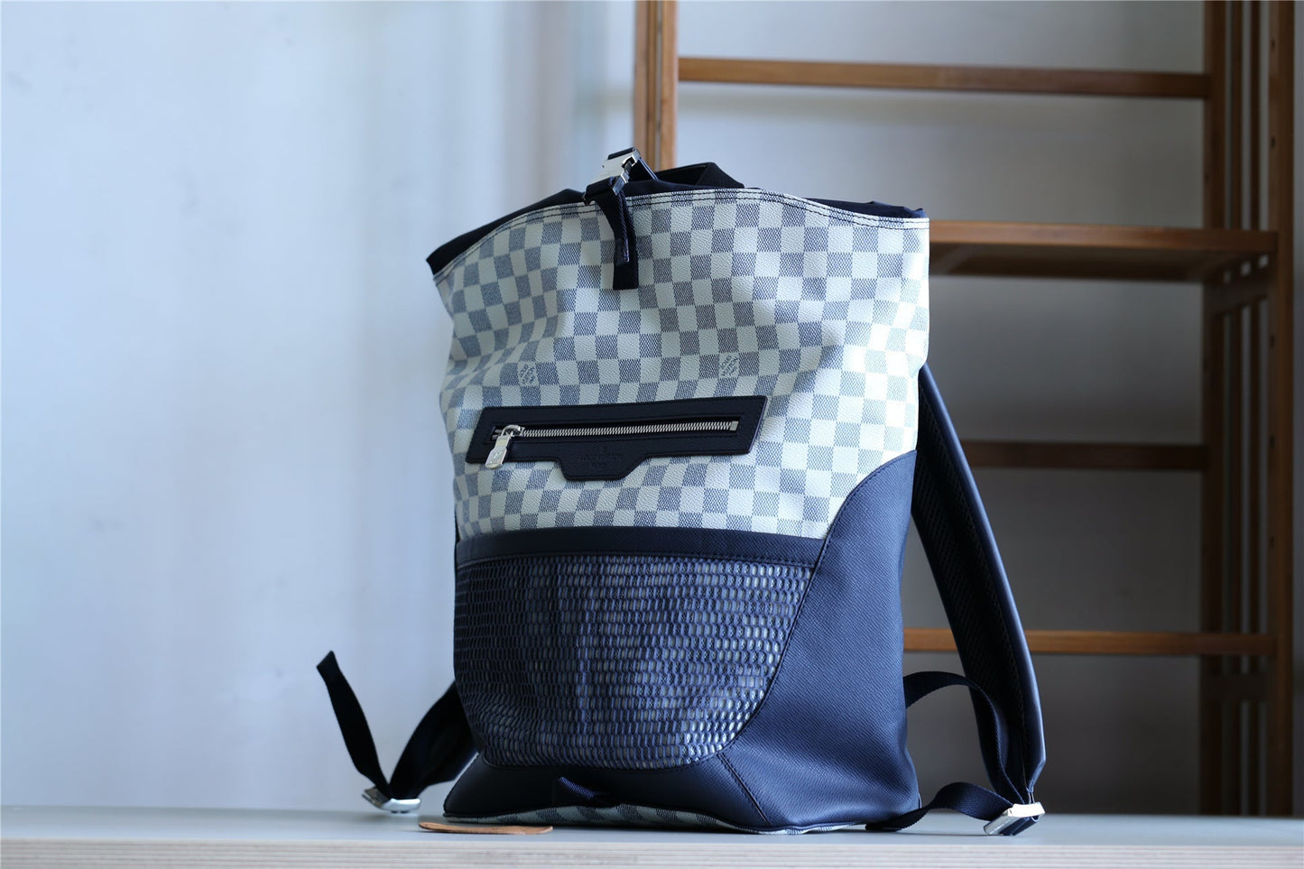 Top Quality Matchpoint Backpack Damier Azur For Men, Bags 17in/43cm Top Quality N40018