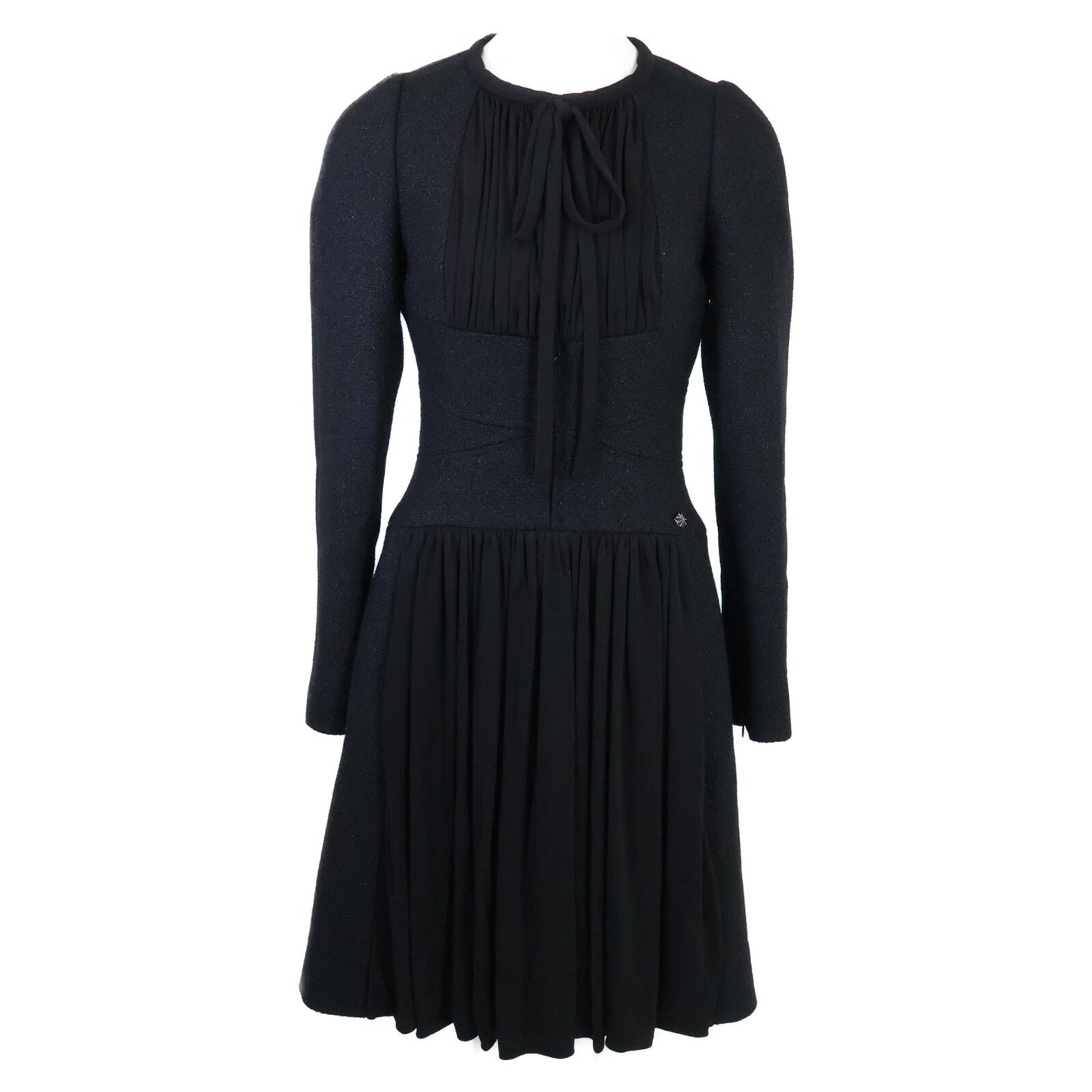 Chanel Coco Mark Plate Wool Dress