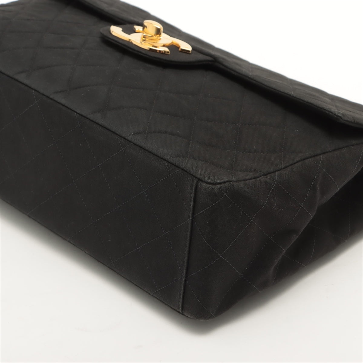 Chanel Decamatrasse Cotton Single Flap Double Chain Bag Black Gold  2nd