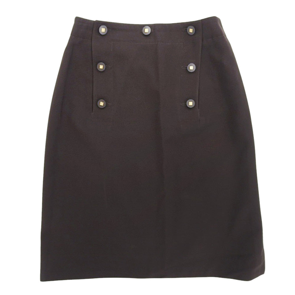 Chanel Coco Mark Button Skirt