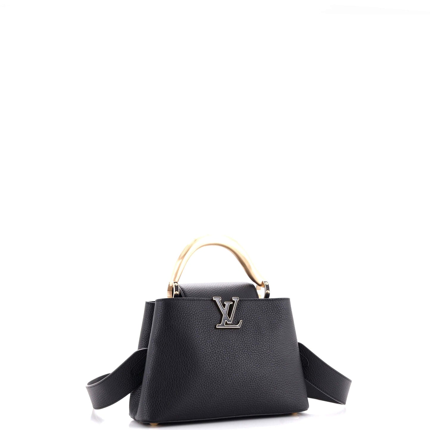 Louis Vuitton Metal Handle Capucines Bag Leather BB