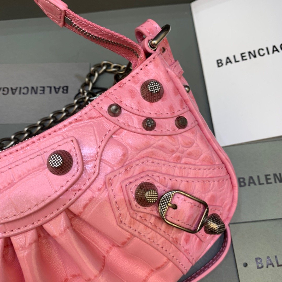 Top Quality Le Cagole Mini Bag With Chain In Pink, For Women,  Bags 8.2in/21cm