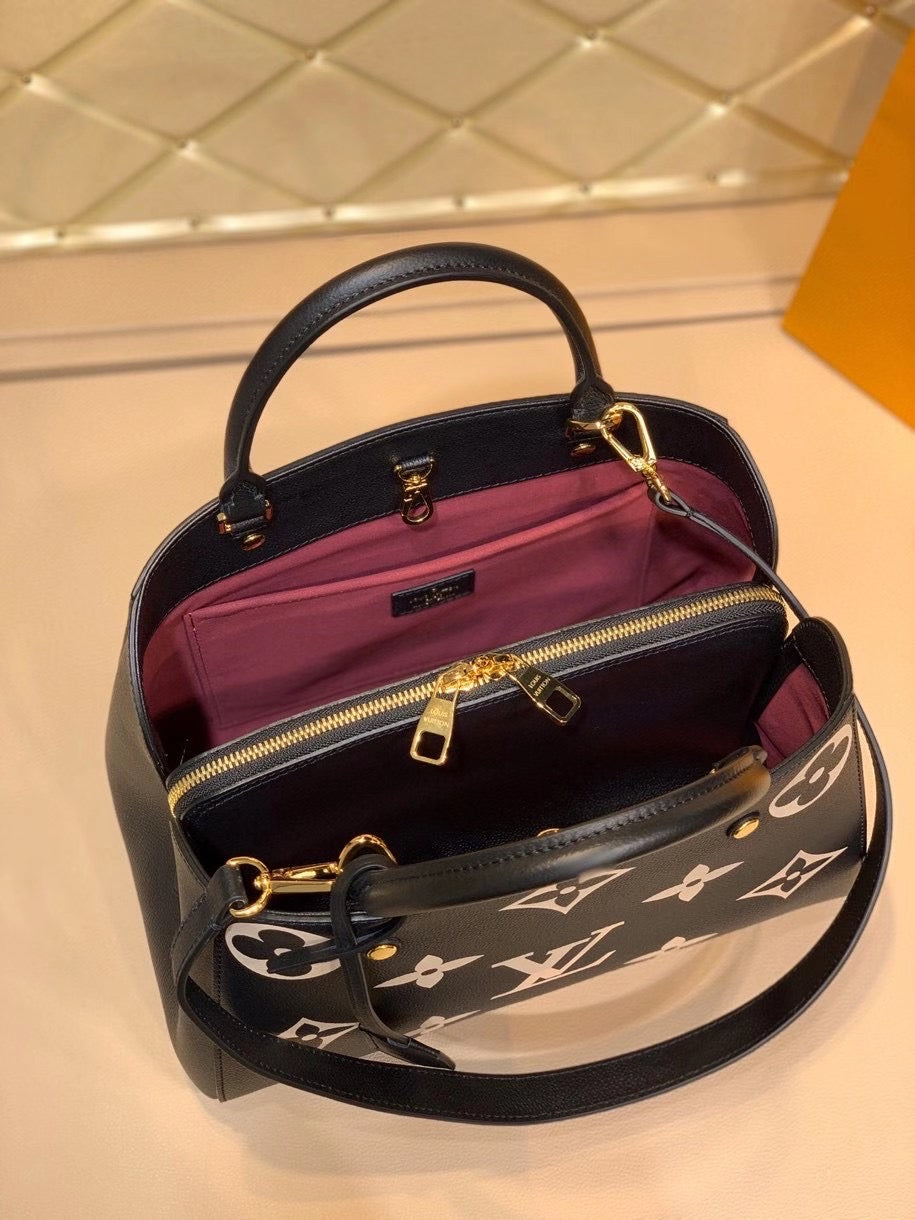 Top Quality Montaigne MM Monogram Empreinte Black/Beige For Women,  Shoulder And Crossbody Bags 13in/33cm Top Quality M41048