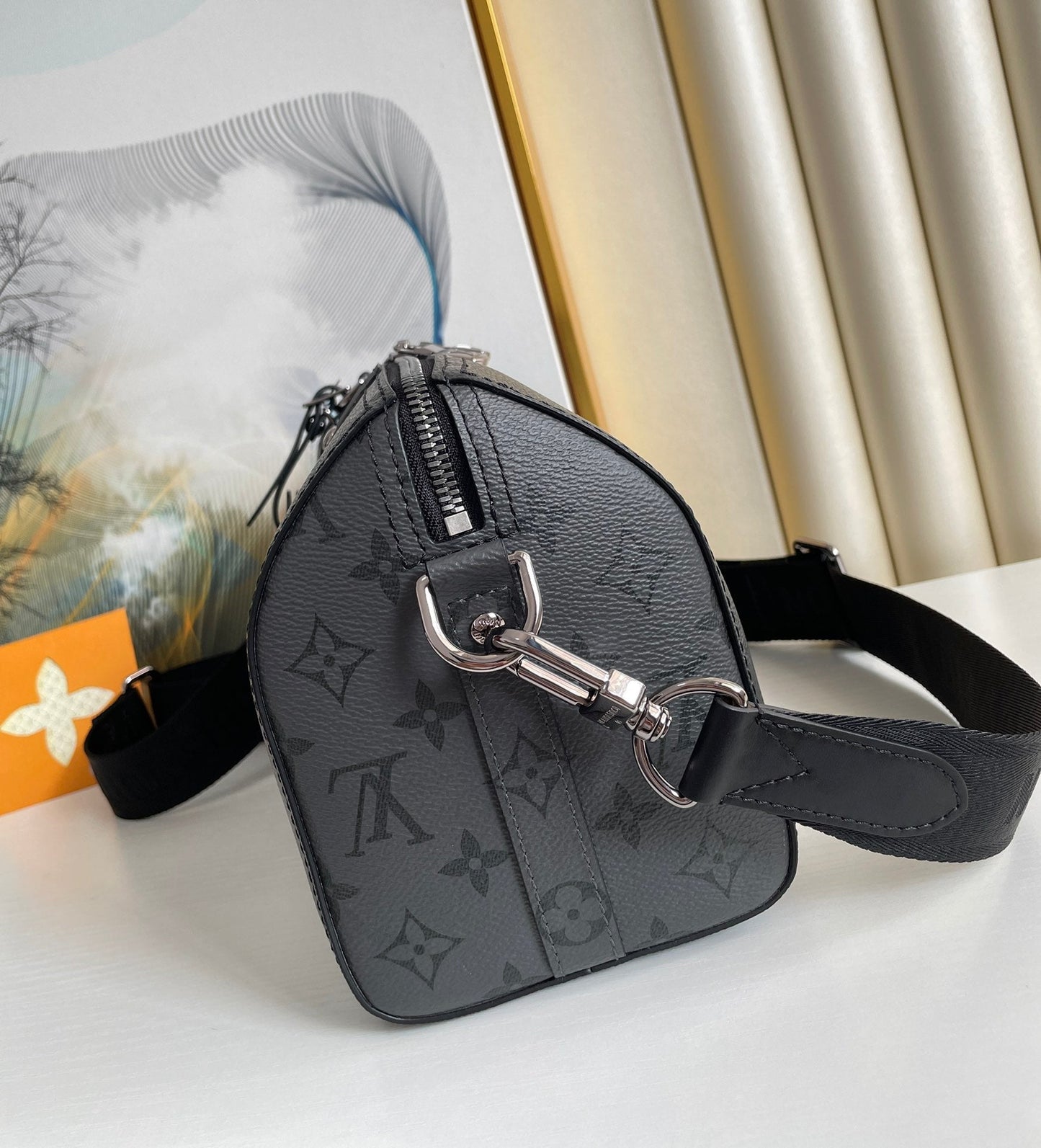Top Quality City Keepall Monogram Eclipse/Monogram Eclipse Reverse For Men, Bags, Shoulder And Crossbody Bags 10.6in/27cm Top Quality M45936
