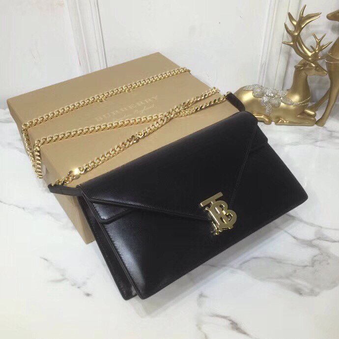 Top Quality Small Tb Envelope Clutch Black By British Heritage For Women, Bags 10.2in/26cm