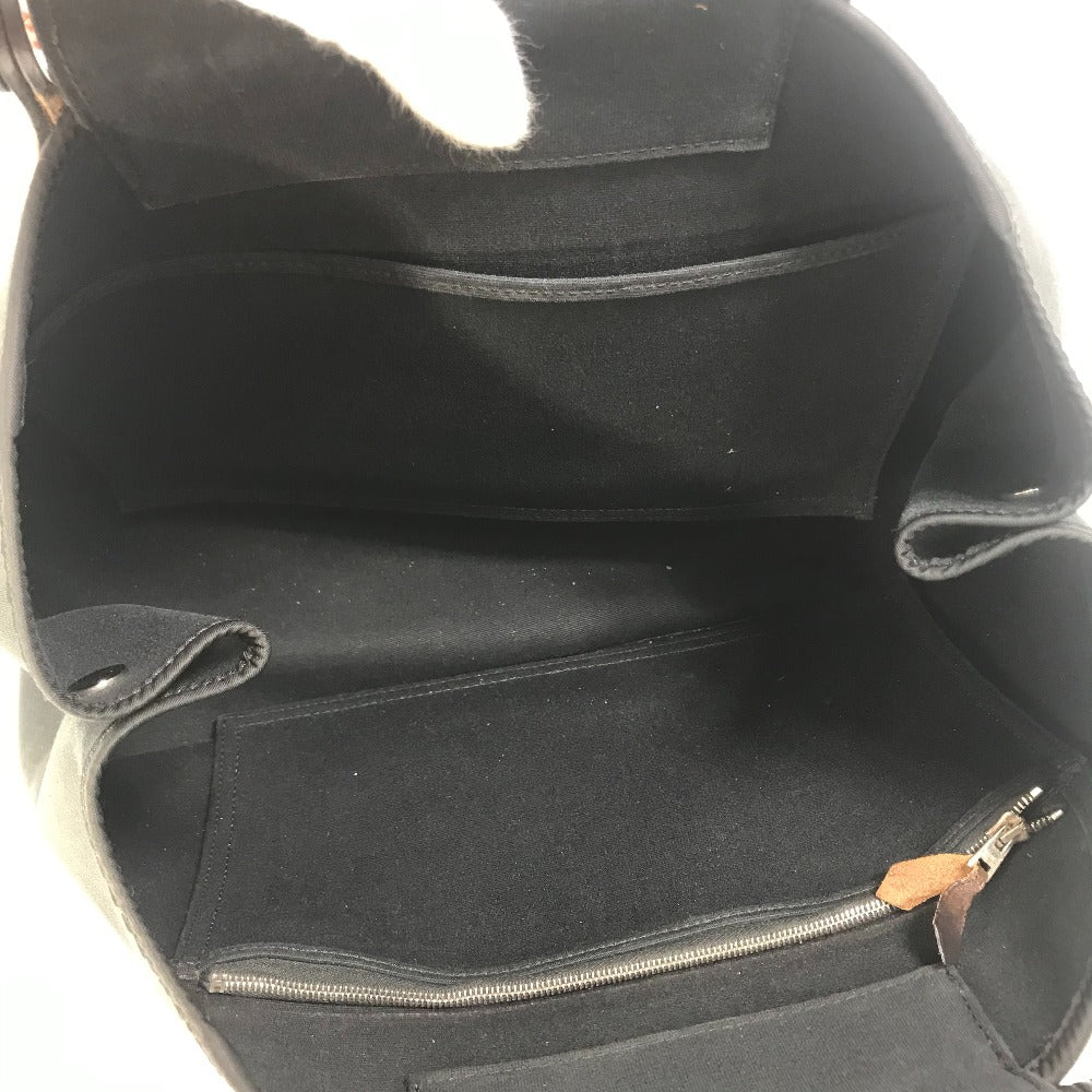 HERMES Tote Bag Towar Office / Leather black Handbag Kabak Elan PM Women  d
