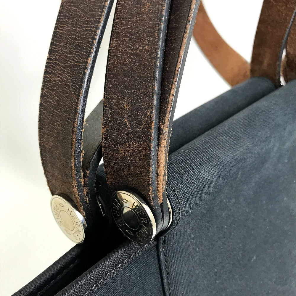 HERMES Tote Bag Towar Office / Leather black Handbag Kabak Elan PM Women  d