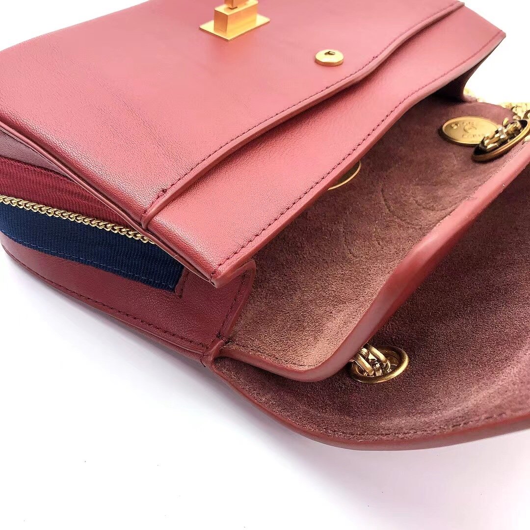 CHLMaroon Medallion Nude Reissue 2.55 Classic 225 Flap Red Bag For Women 24cm/9in