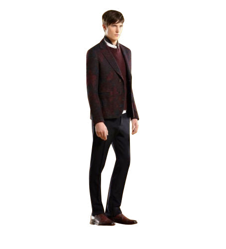 Gucci Men's Multi-Color Runway Sketch-Printed Flannel Dandy Jacket
