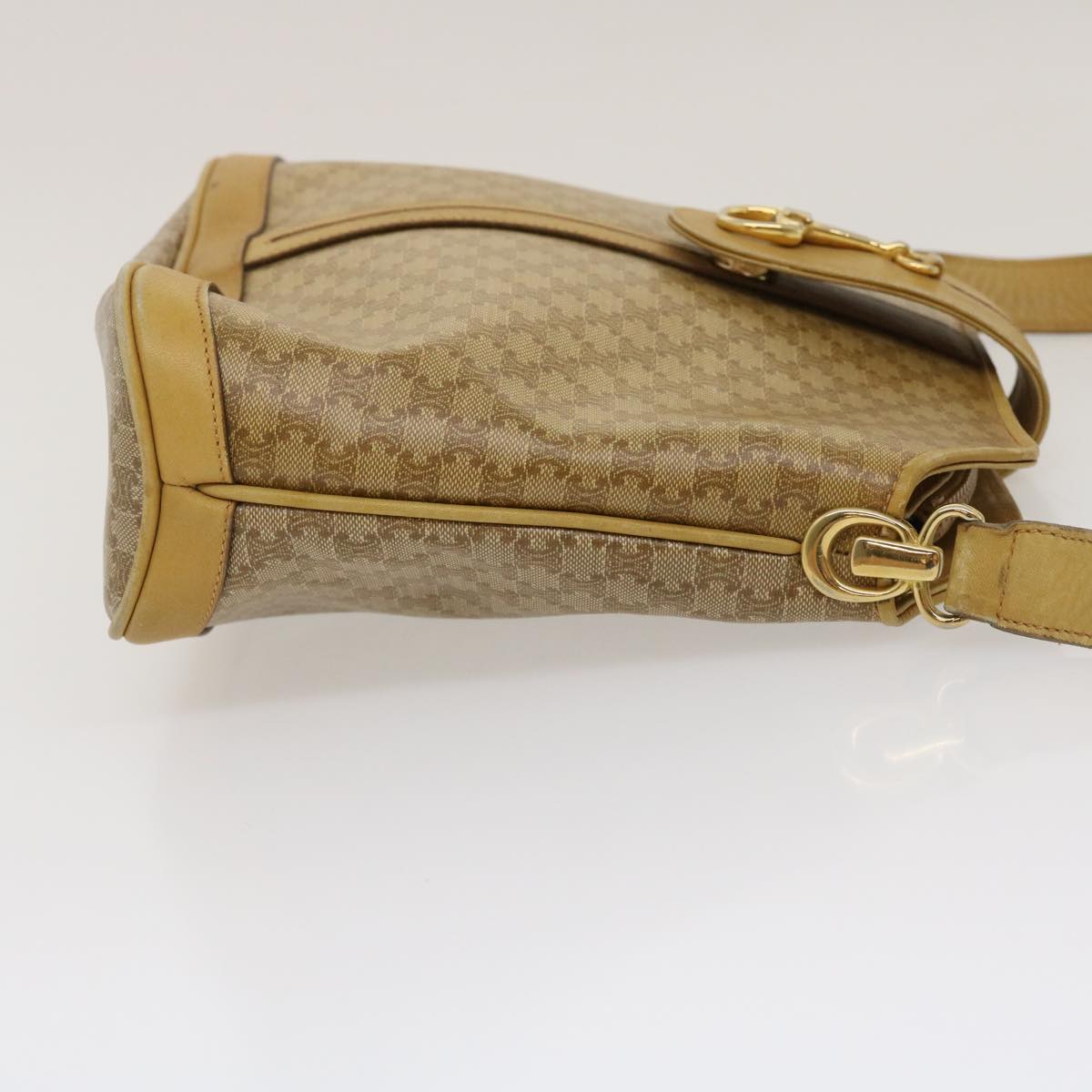 Luxury CELINE Macadam Canvas Shoulder Bag Beige  29812