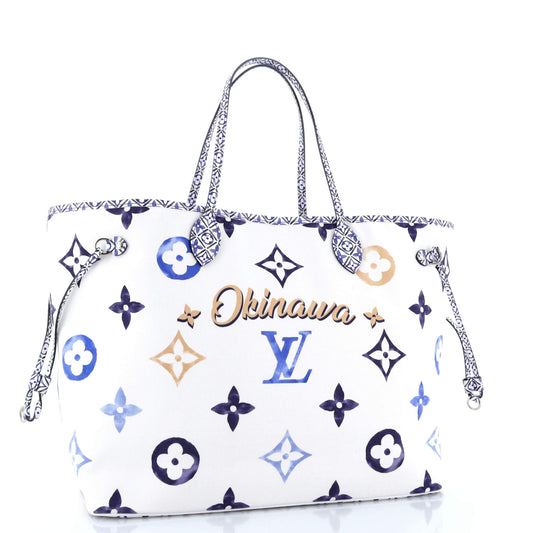 Louis Vuitton Neverfull NM Tote Limited Edition Cities By The Pool Monogram Watercolor Giant GM