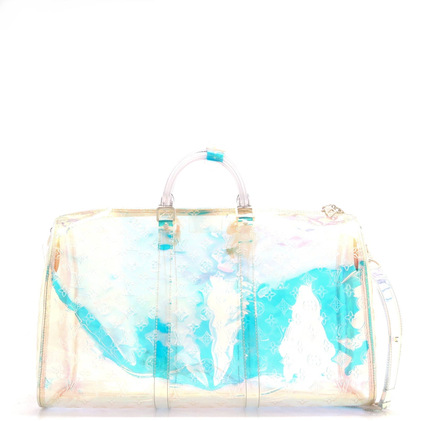 Louis Vuitton Keepall Bandouliere Bag Limited Edition Monogram Prism PVC 50