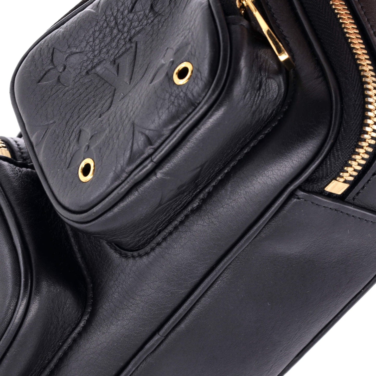 Louis Vuitton Utility Crossbody Bag Calfskin with Embossed Monogram Detail