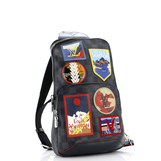 Louis Vuitton Avenue Sling Bag Alps Patches Damier Graphite
