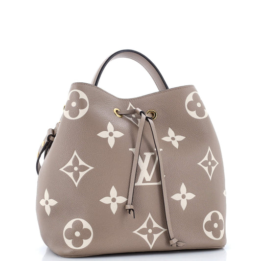 Louis Vuitton NeoNoe Handbag Bicolor Monogram Empreinte Giant MM