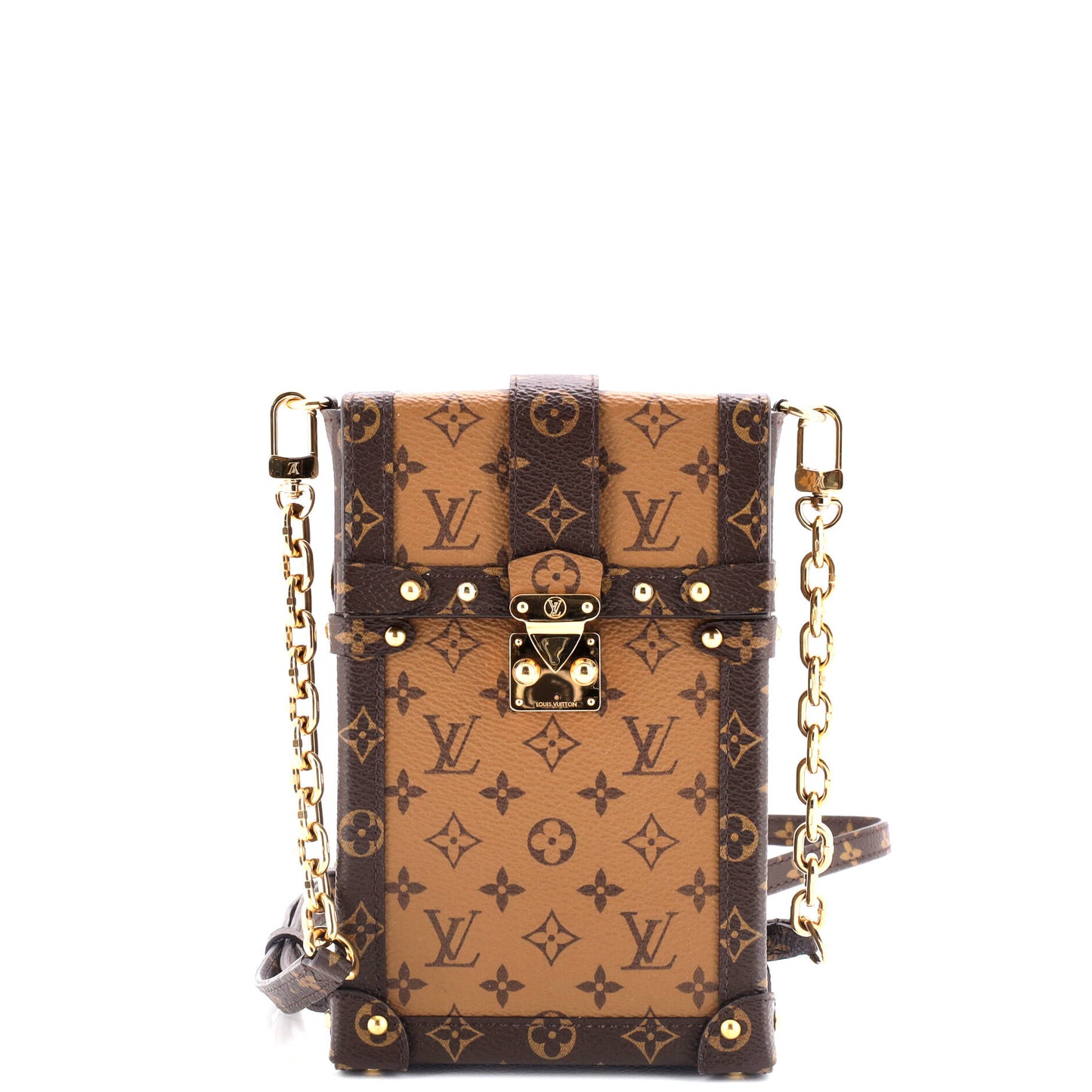 Louis Vuitton Vertical Trunk Pochette Reverse Monogram Canvas