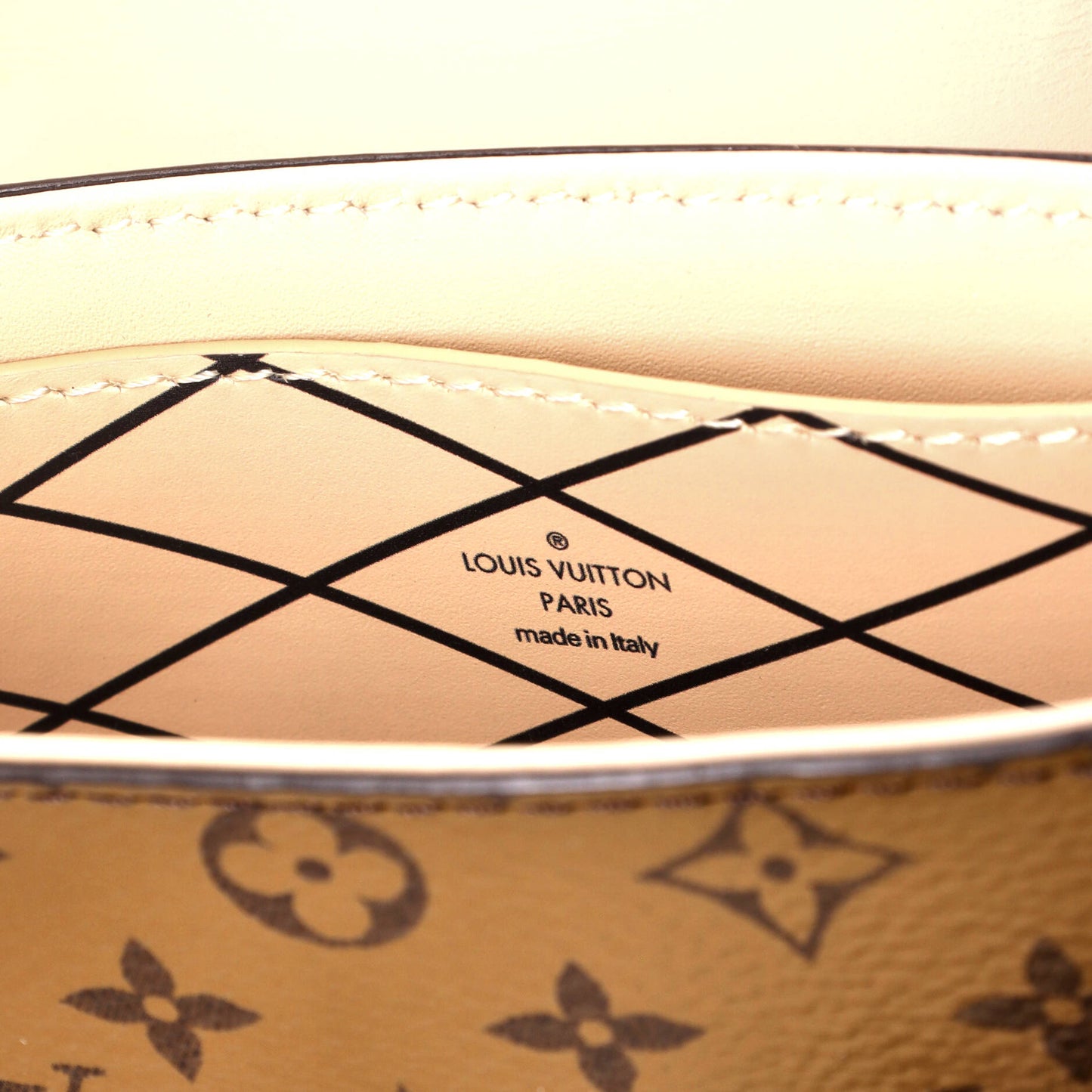 Louis Vuitton Vertical Trunk Pochette Reverse Monogram Canvas