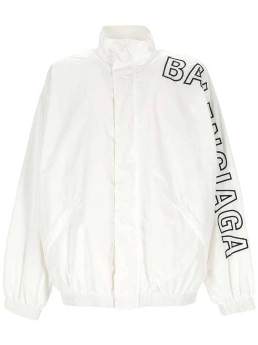 Luxury Balenciaga Trending 2025 Embroidered Logo Track Jacket White