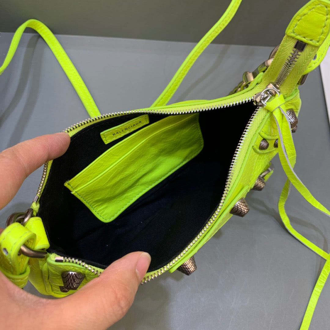 Top Quality Le Cagole Mini Bag With Chain Light Green, For Women,  Bags 8.2in/21cm