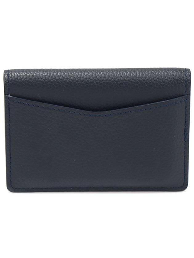 Luxury Saint Laurent Trending 2025 M69979 Ink Blue Grain Calfskin LV Aerogram Pocket Organizer Card Holder