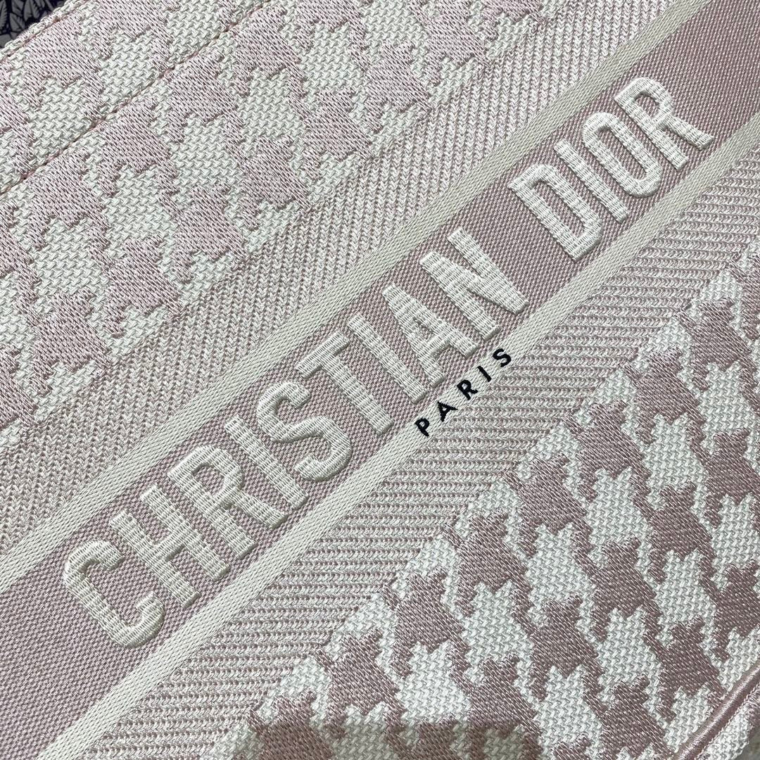 Top Quality MeTop Qualityum Book Tote Pastel Houndstooth Embroidery, Pastel, For Women Womens Handbags, Shoulder Bags, 36cm CD