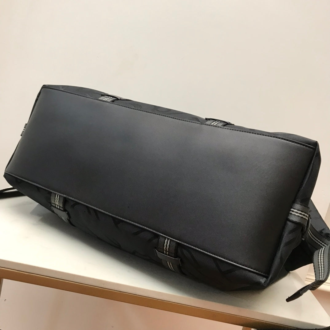 Top Quality Monogram Recycled Polyester Jacquard Holdall Black For Men, Bags 19.7in/50cm