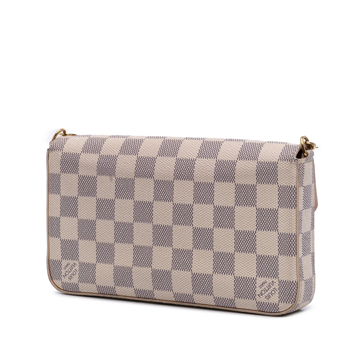 White Louis Vuitton Damier Azur Pochette Felicie Crossbody Bag