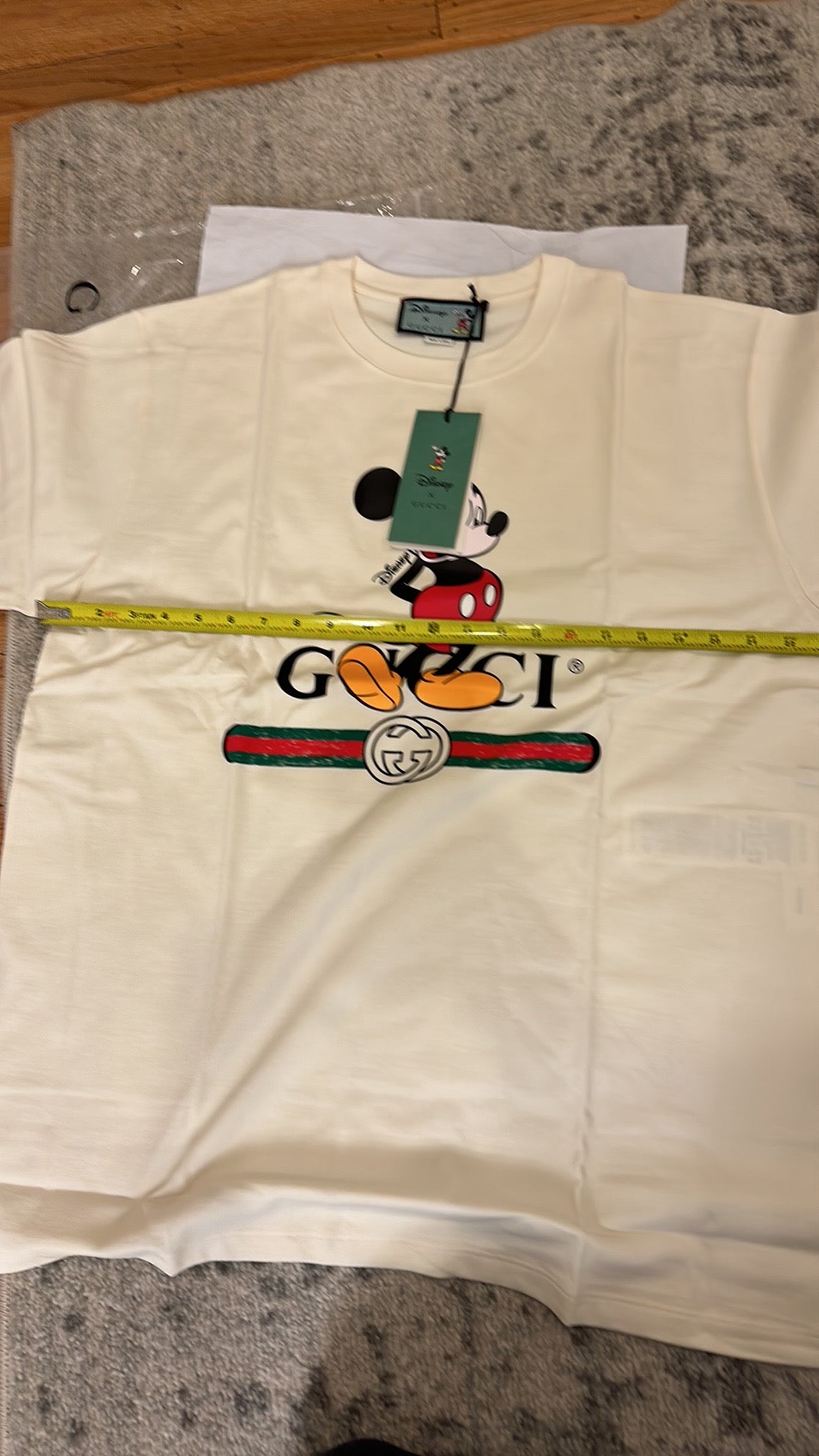 Gucci x Disney Oversized Mickey Mo  Cotton White T-Shirt