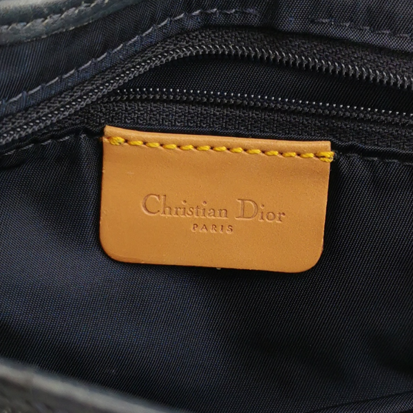 Dior Saddle 2001 Navy Denim with Beige Leather Trim Shoulder Bag