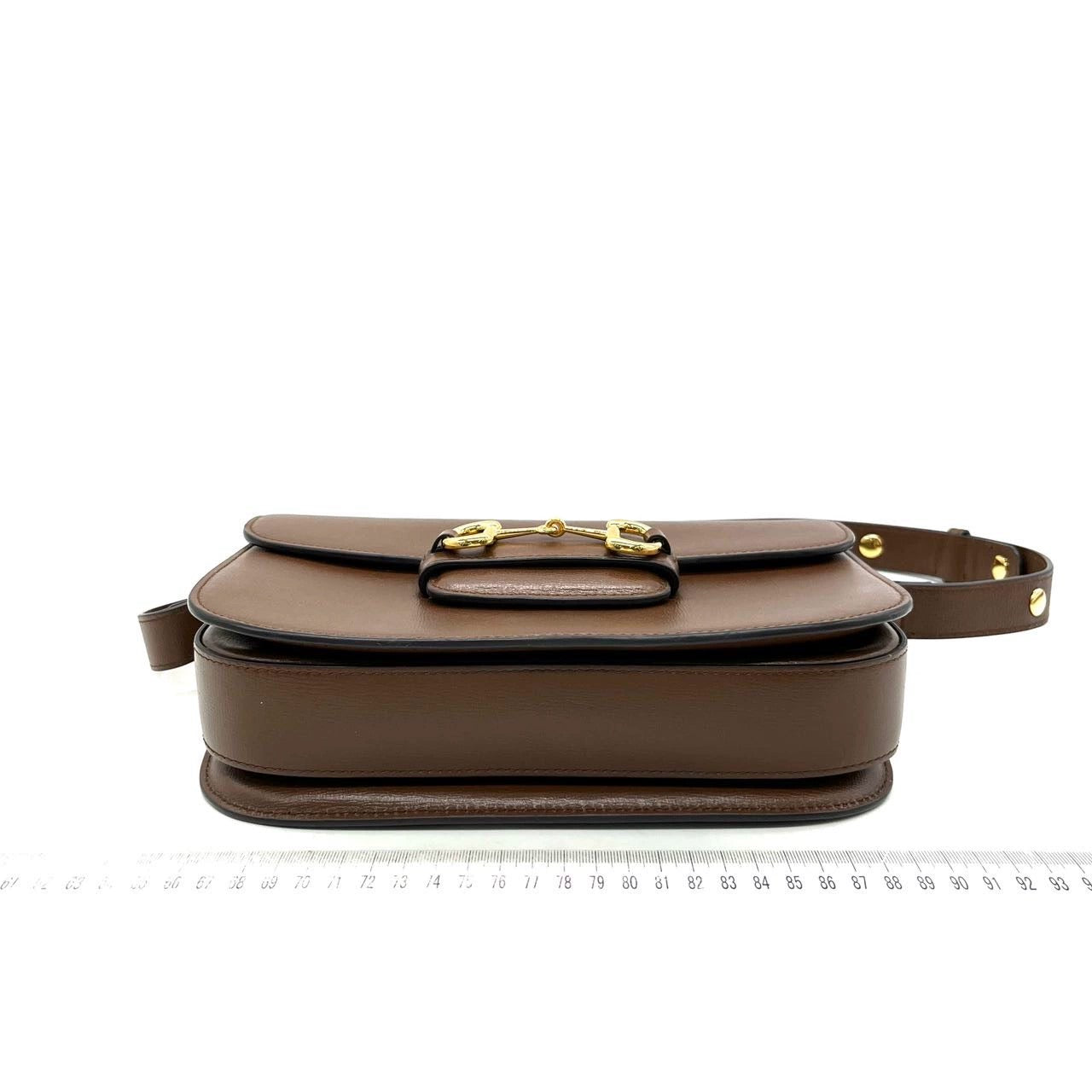 Gucci 1955 Horsebit Shoulder Bag Caramel Brown Small Leather Never Worn