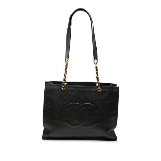 Black Chanel CC Caviar Tote