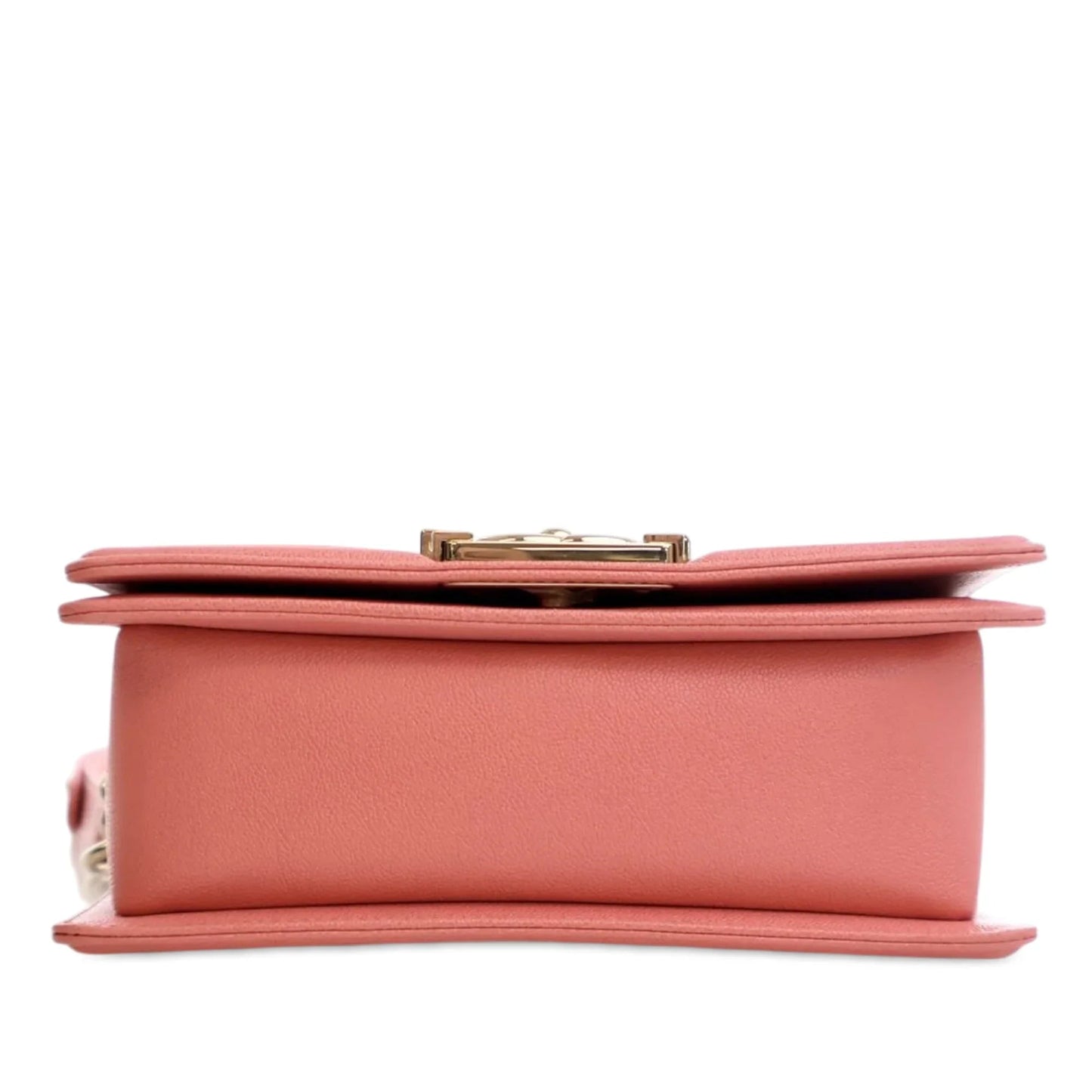 Pink Chanel Small Chevron Caviar Boy Flap Crossbody Bag