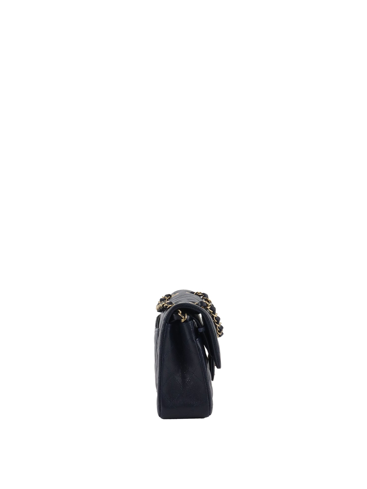 Chanel Small Navy Caviar Classic Flap LGHW.