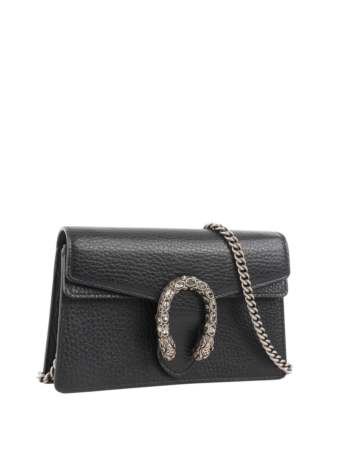 Gucci Black Super Mini Dionysus Bag.