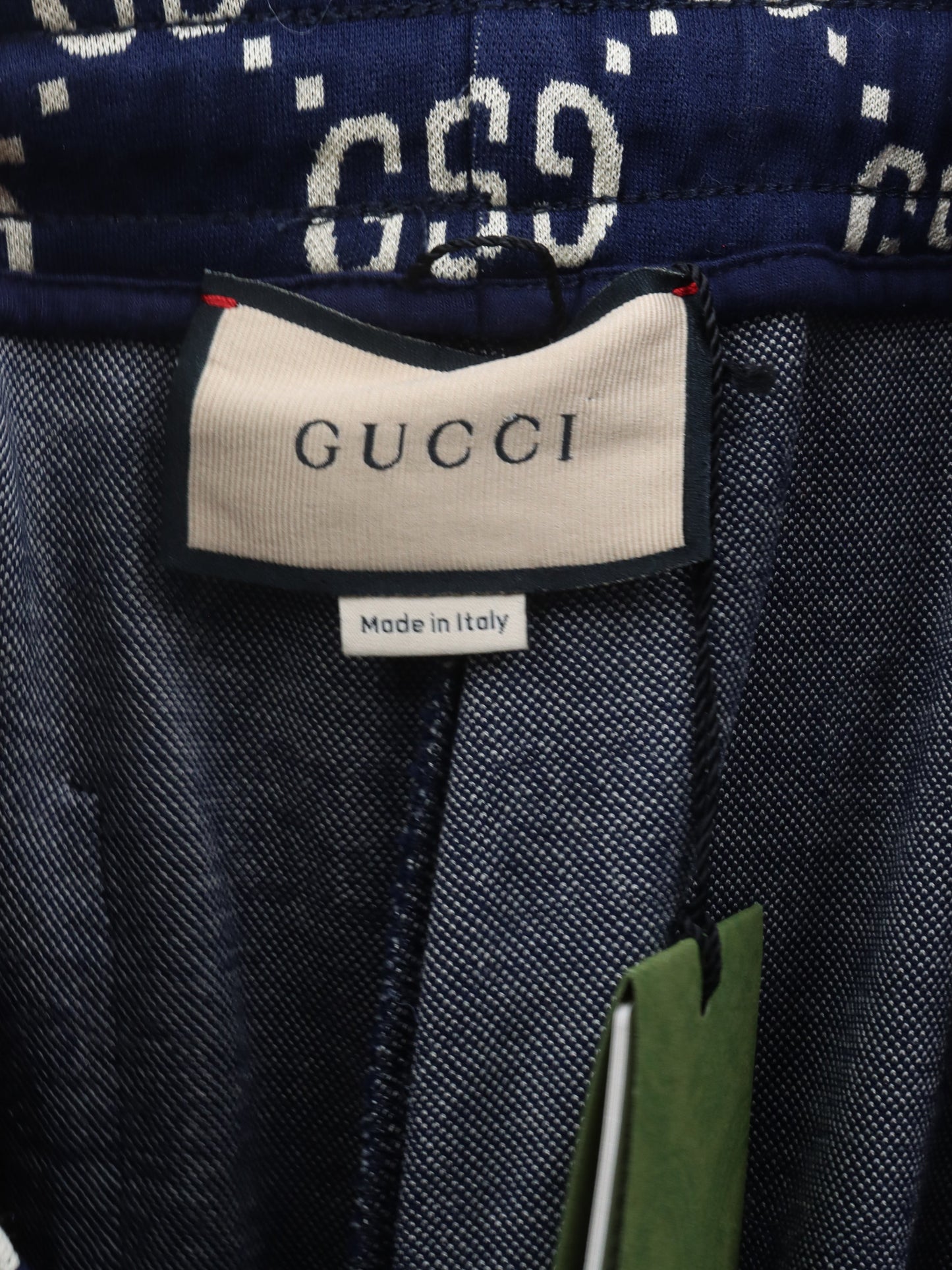 Gucci Blue Monogram Track Pant.